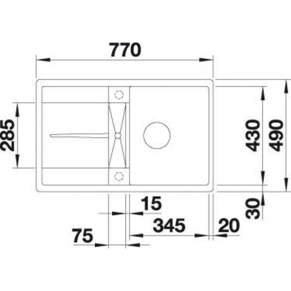 Кухонна мийка Blanco METRA 45 S-F (527107) ніжний білий