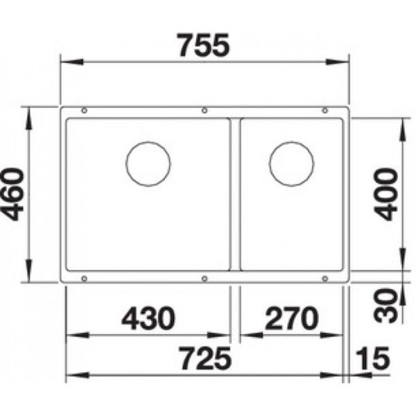 Кухонна мийка Blanco SUBLINE 430/270-U (527167) ніжний білий