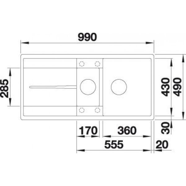 Кухонна мийка Blanco METRA 6S-F (527301) вулканічний сірий