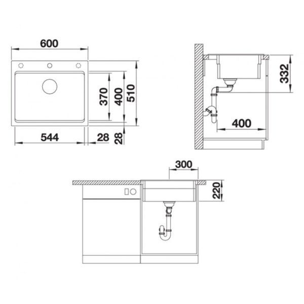 Кухонна мийка Blanco ETAGON 6 (524543) білий