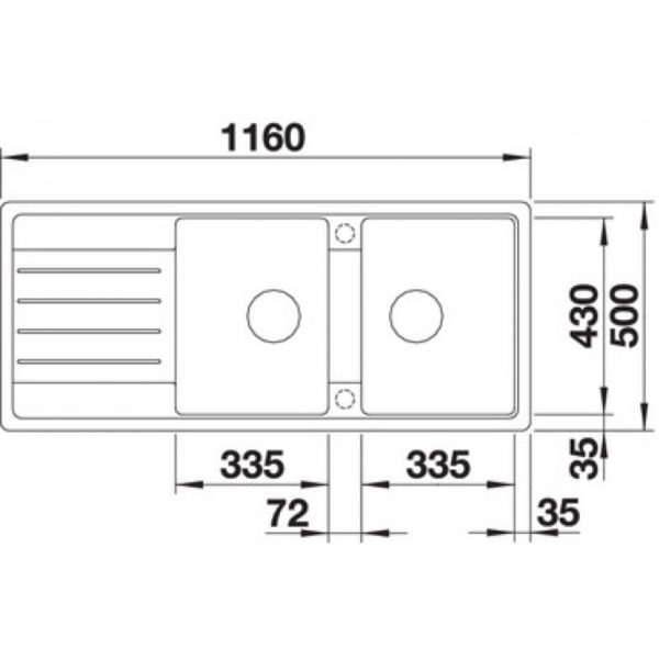 Кухонна мийка Blanco LEGRA 8S (523165) білий