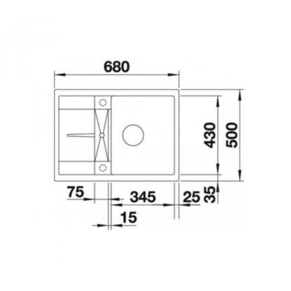 Кухонна мийка Blanco METRA 45S Compact (519576) білий