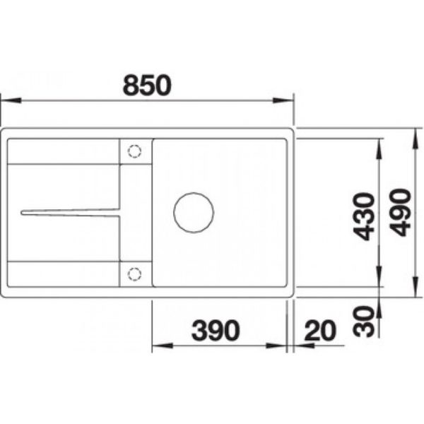 Кухонна мийка Blanco METRA 5 S-F (519098) алюметалік