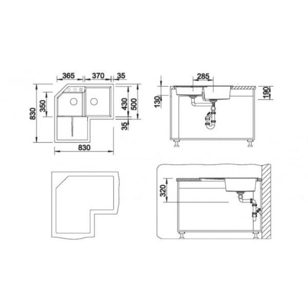 Кухонна мийка Blanco METRA 9E (515567) алюметалік