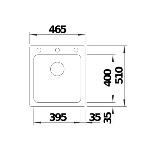 Кухонна мийка Blanco NAYA 45 (526573) алюметалік