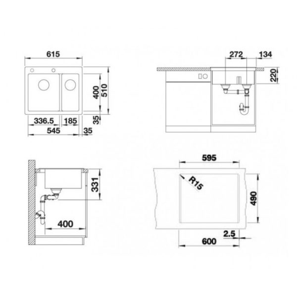 Кухонна мийка Blanco PLEON 6 Split (521693) білий