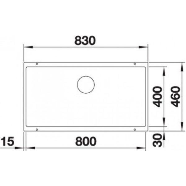 Кухонна мийка Blanco SUBLINE 800-U (523142) темна скеля