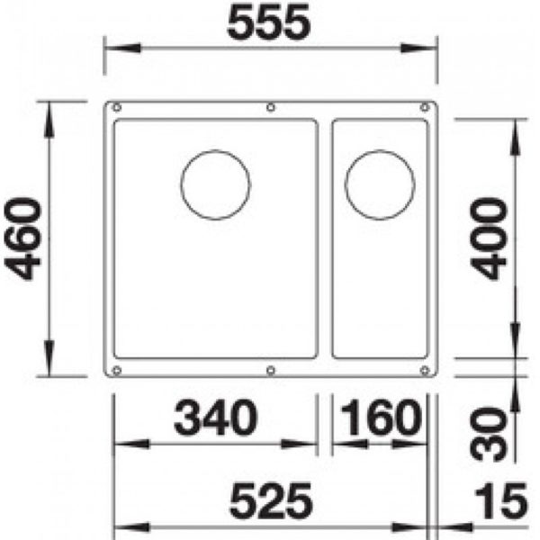 Кухонна мийка Blanco SUBLINE 340/160-U L (525985) чорний