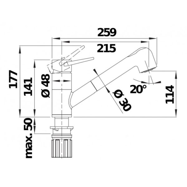 Кухонний змішувач Blanco WEGA-S II (526420) антрацит